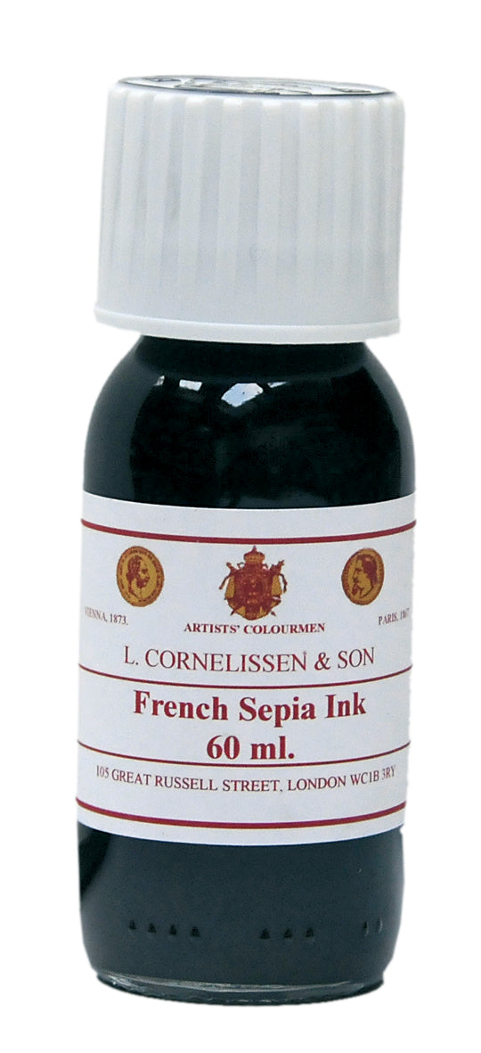 C Roberson & Co Cornelissen French Sepia Ink (60ml)