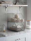 Horton Iron Stacking Storage Box in Black