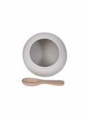 Classic Salt Cellar White with Spoon