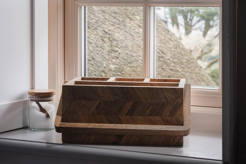 Sukha Mango Wood Caddy - Natural