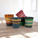 Seagrass Waste Paper Bin - Beryl/Midnight