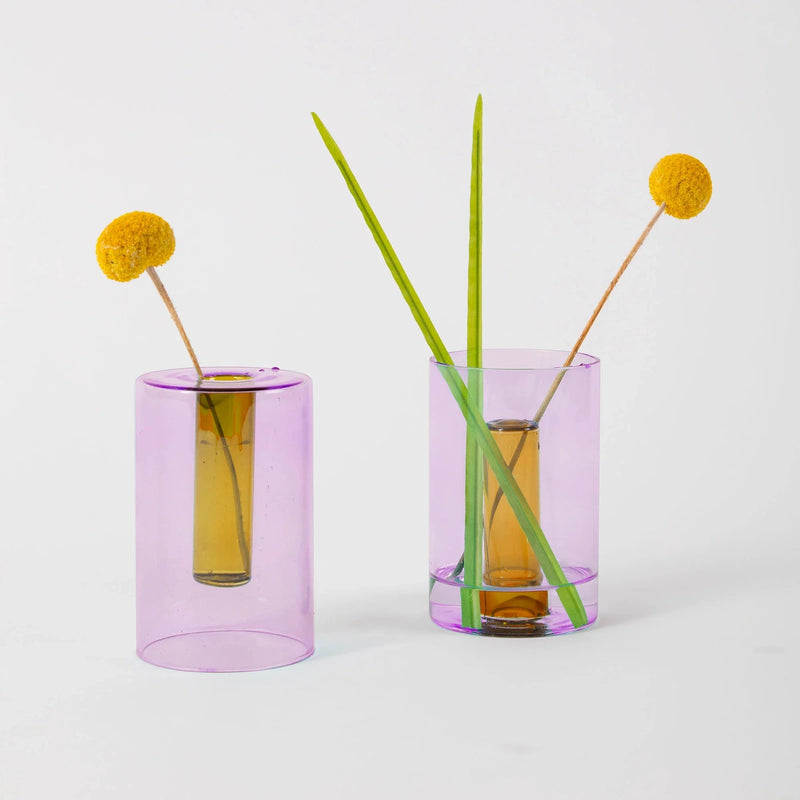 Reversible Glass Vase (Multiple Colours & Sizes)