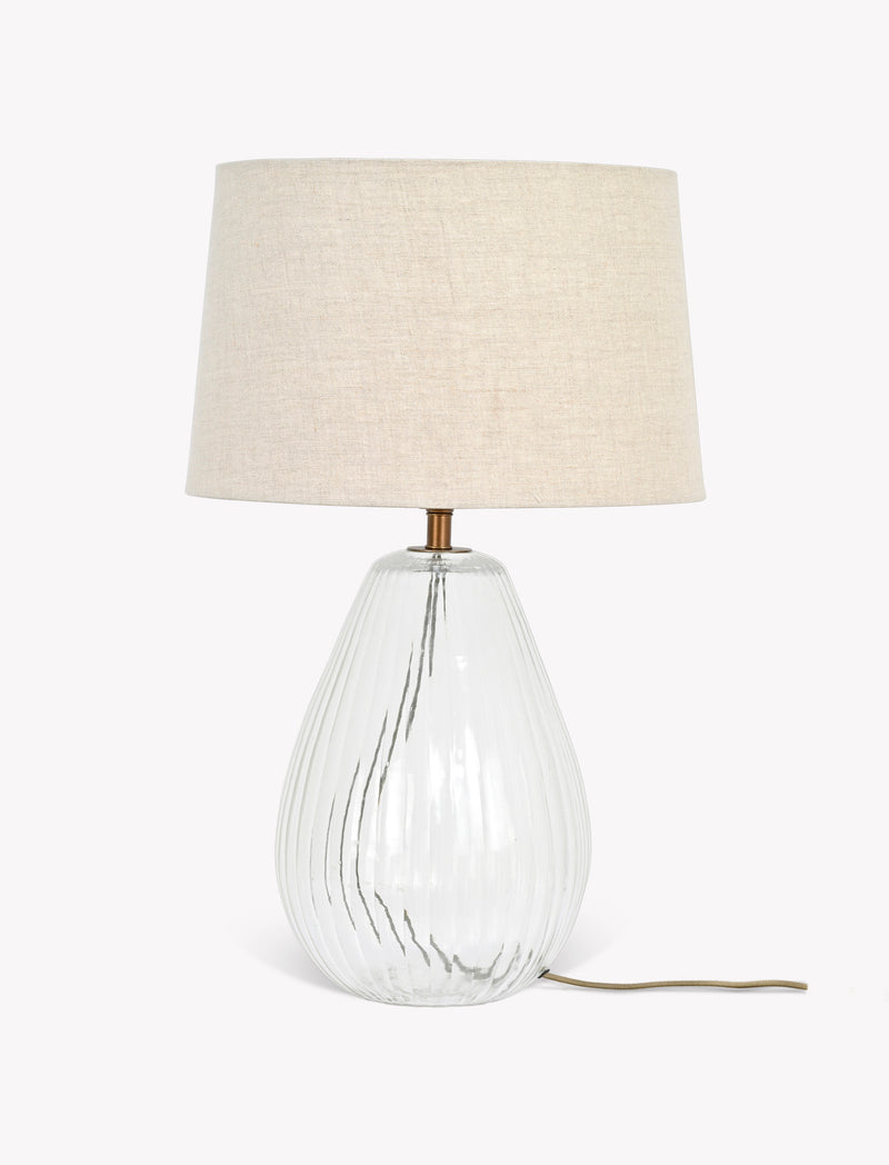 Laurell Clear Glass Table Lamp