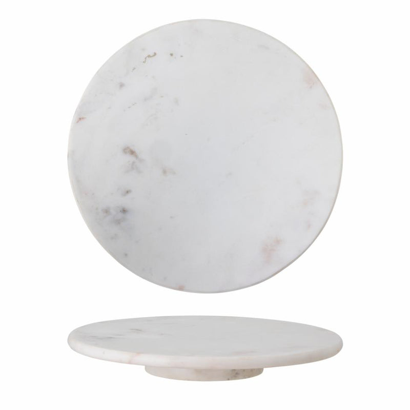 Ellin Turntable, White, Marble