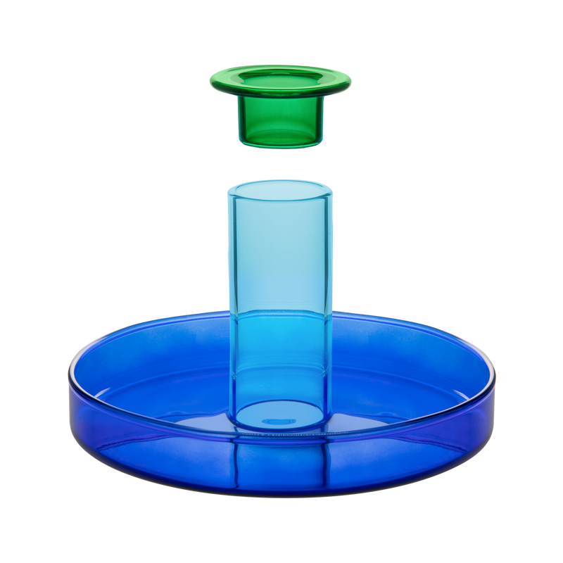 Candle Holder 'Lucy' Blue