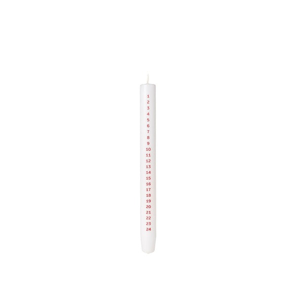 Signature Calendar Candle - White/Red