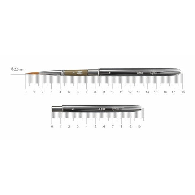 Rosa Travel Brush Lake Sable & Synthetic Mix Round Short Handle (Series 178)