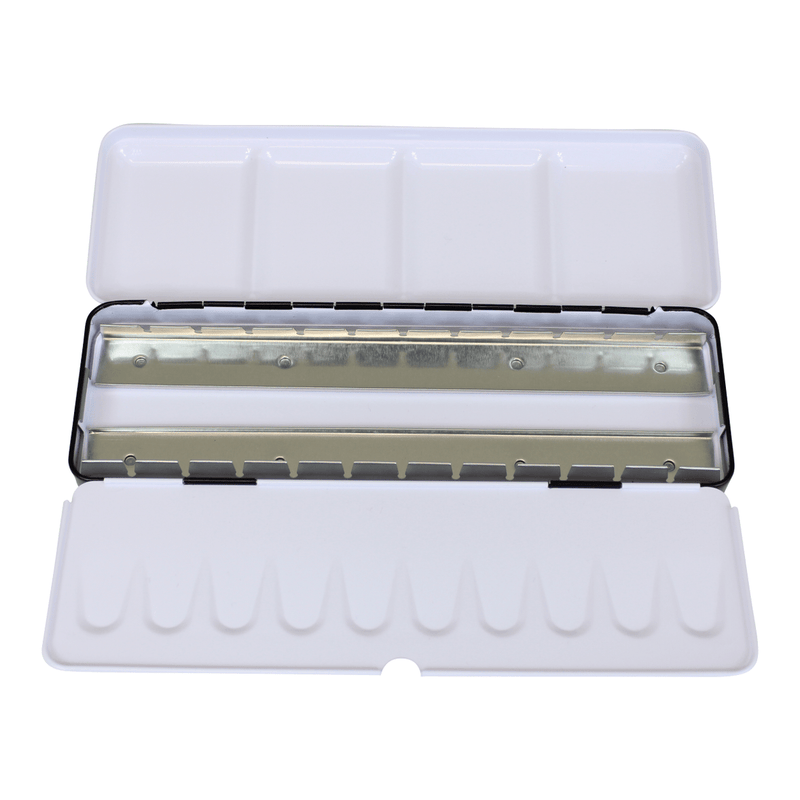 Metal Enamelled Watercolour Tin 24 x 1/2 Pan