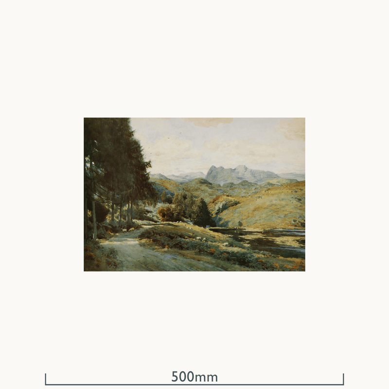 Tarn Hows and Langdale Pikes by Alfred Heaton Cooper (1863 - 1929)