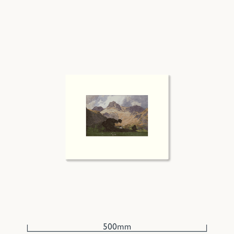 Langdale Pikes and Oak Howe Farm by Alfred Heaton Cooper (1863 - 1929)