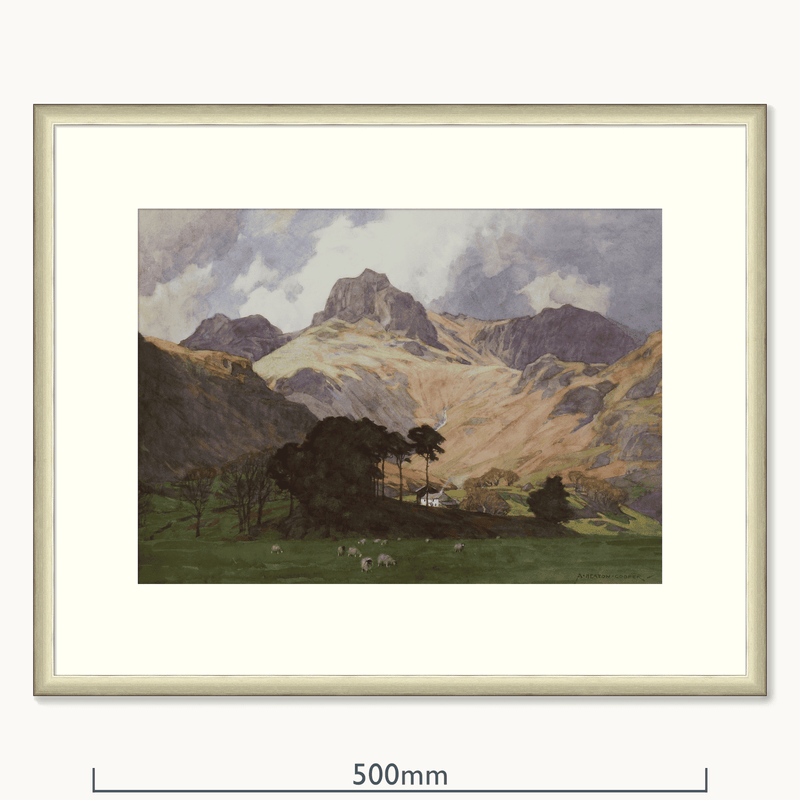 Langdale Pikes and Oak Howe Farm by Alfred Heaton Cooper (1863 - 1929)